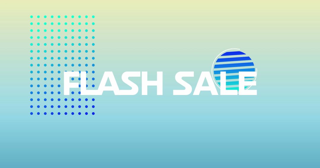 Flash Sale Advertising Background with Geometric Design