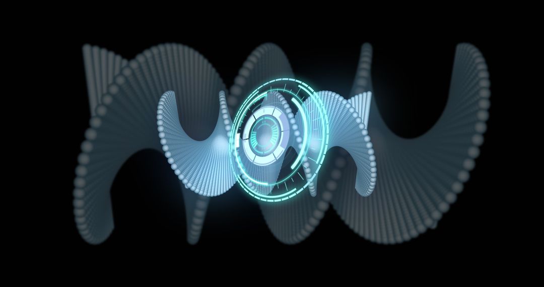 Futuristic Digital Scope Scanning Spirals