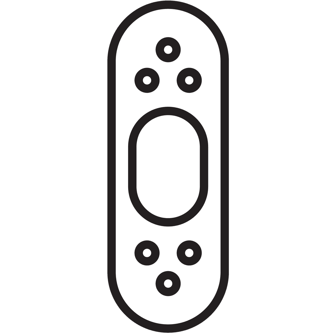 Minimalist Geometric Black White Design on Transparent Background