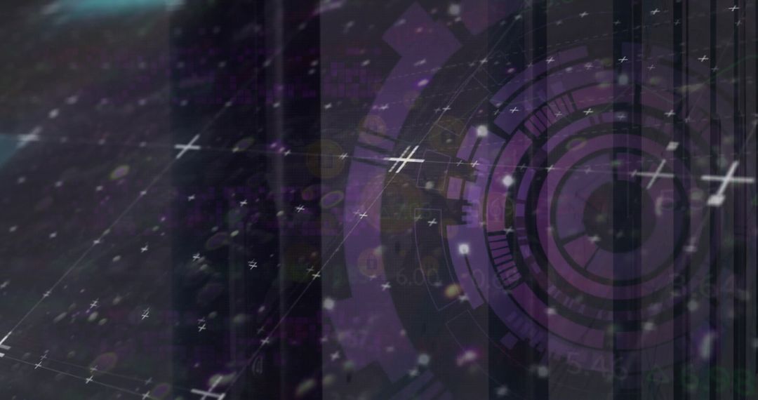 Futuristic Digital Data Processing Interface at Work