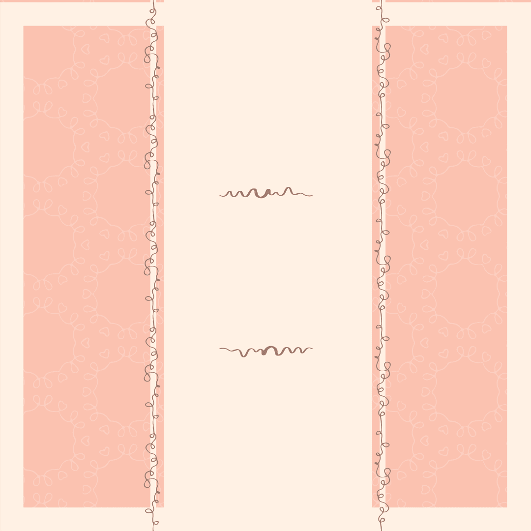 Elegant Pink and Beige Card with Empty Copy Space on Transparent Background