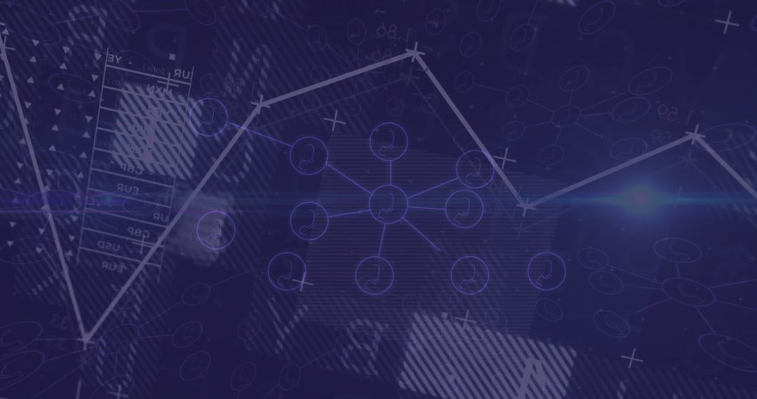 Futuristic Data Visualization with Glowing Line Graph