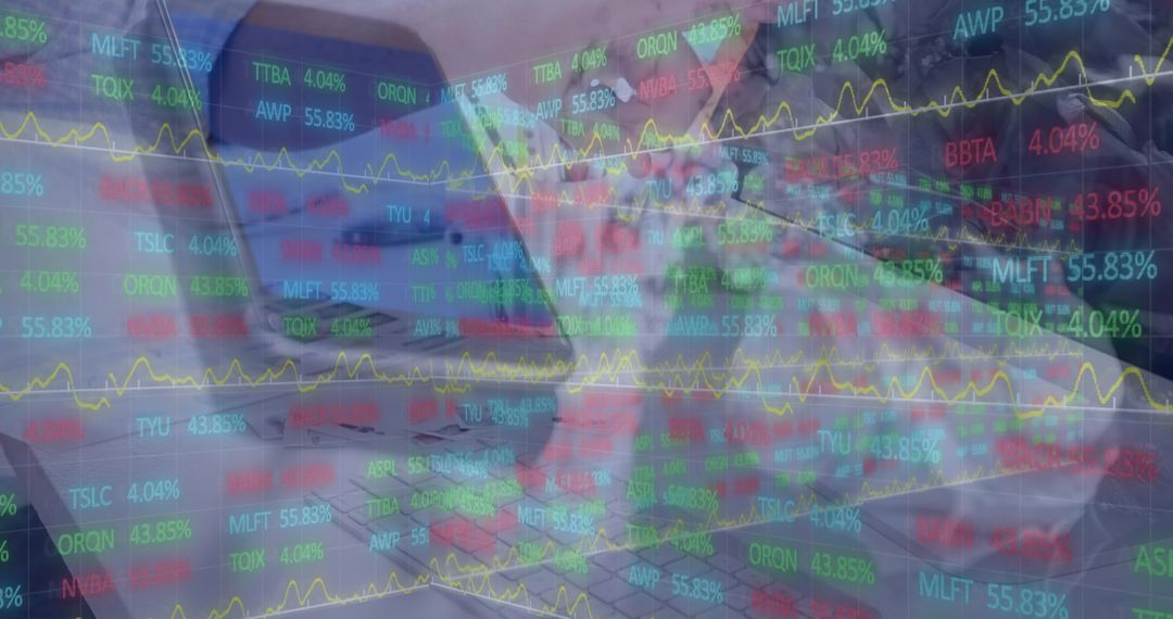 Stock Market Data Analyzed on Smartphone Screen