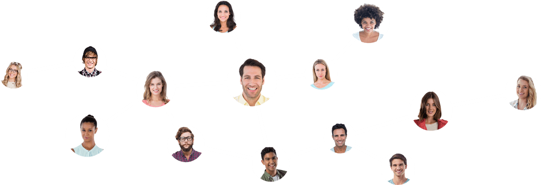 Transparent Connecting Network Link Business Concept