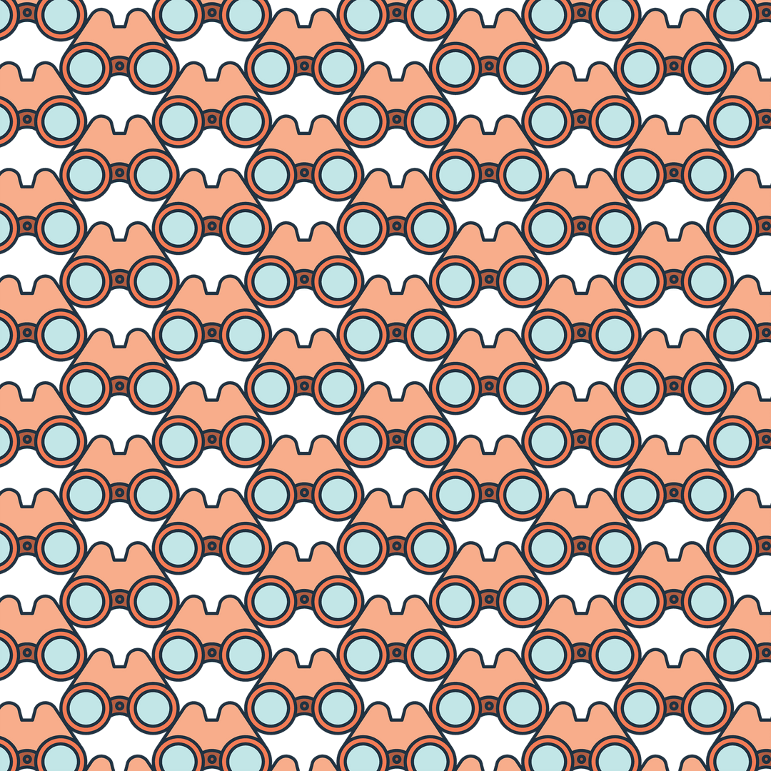 Seamless Binoculars Pattern Transparent Background Design