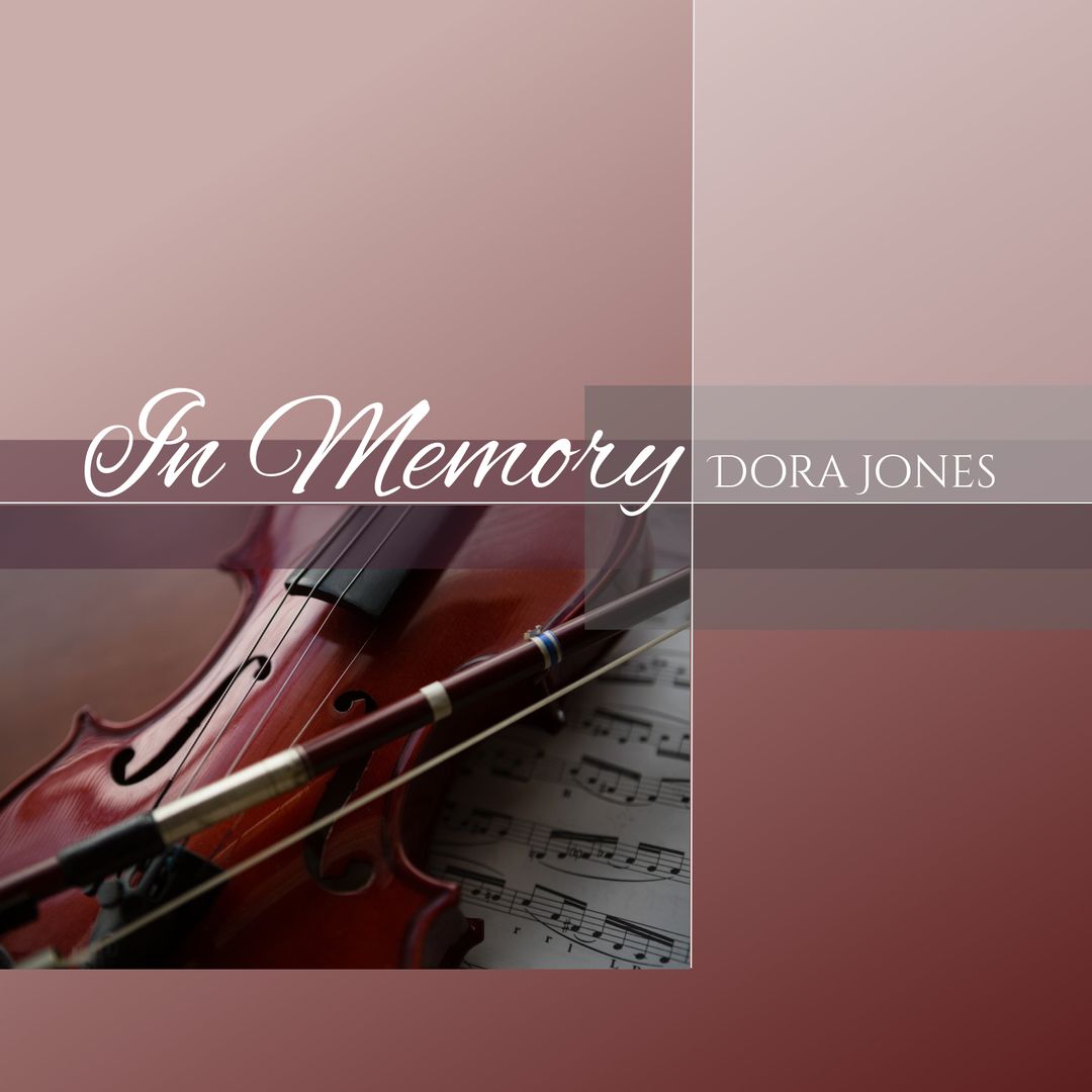 Elegant Memorial Tribute with Violin and Music Score