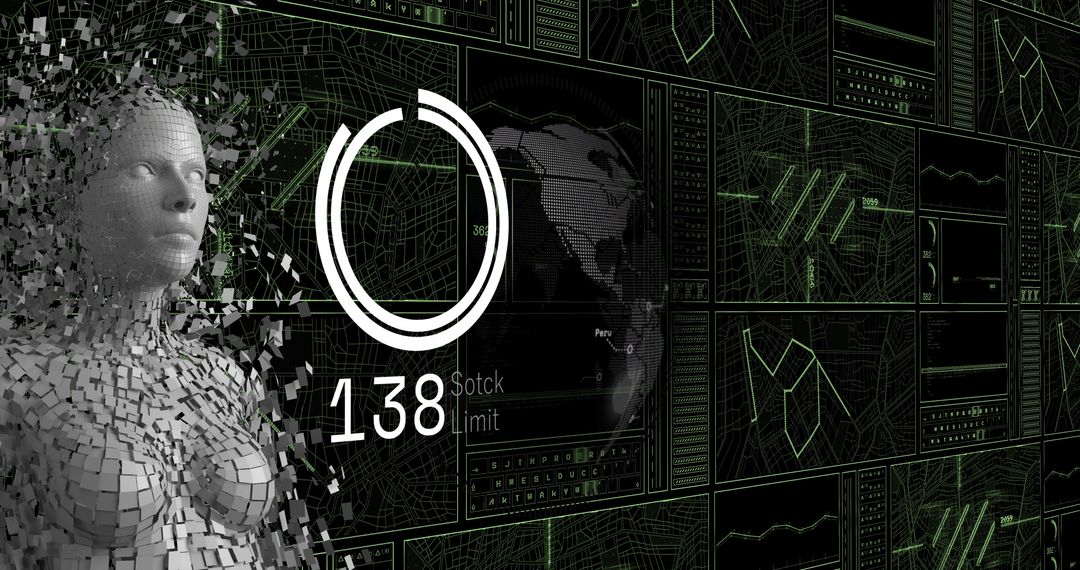 Futuristic Digital Data Flow and Virtual Intelligence Concept