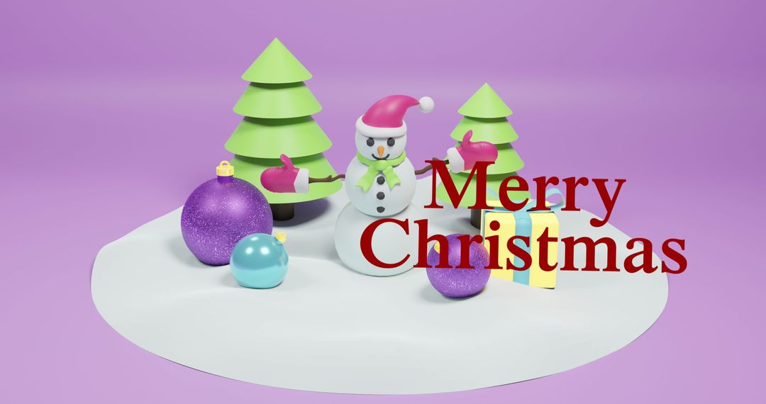 Festive Christmas Greeting with Decorations