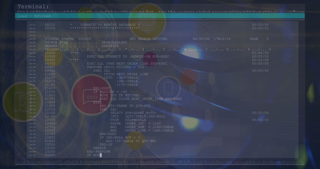 Futuristic Digital Interface with Data Process