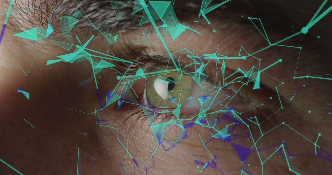 Future Technology: Digital Elements Layered Over Eye