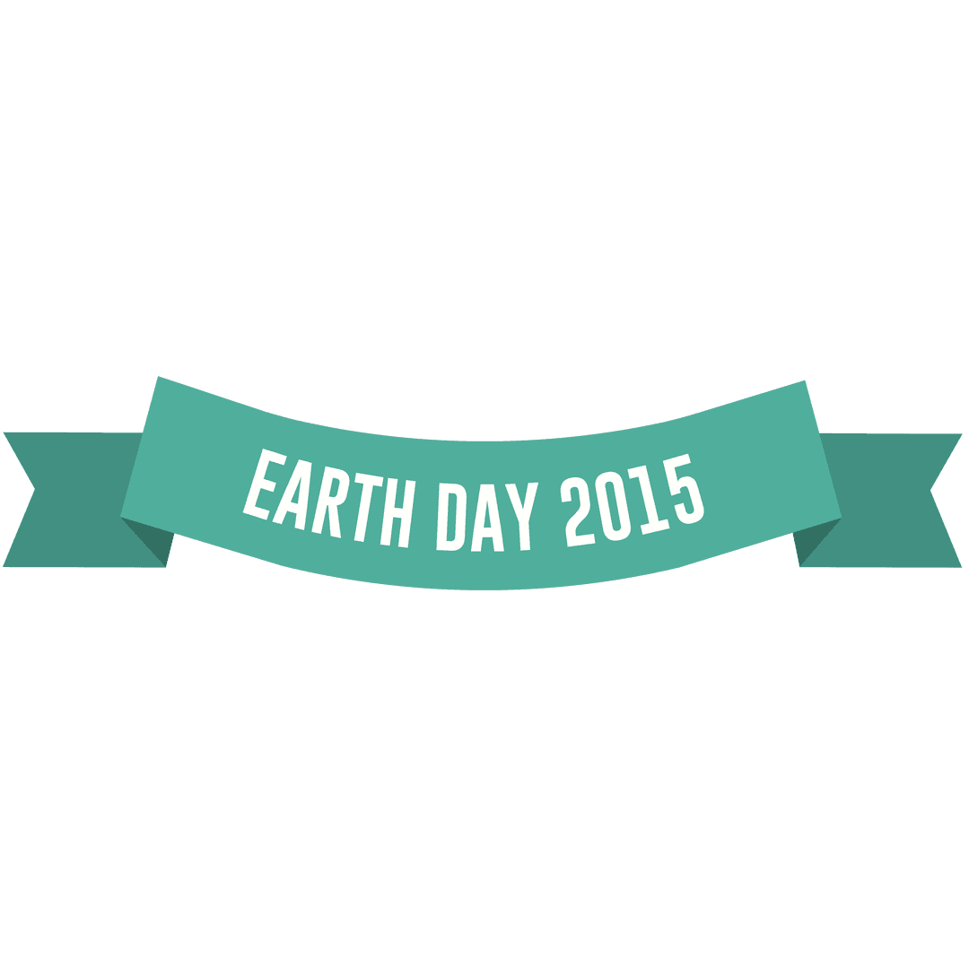 Earth Day 2015 Banner with Transparent Background
