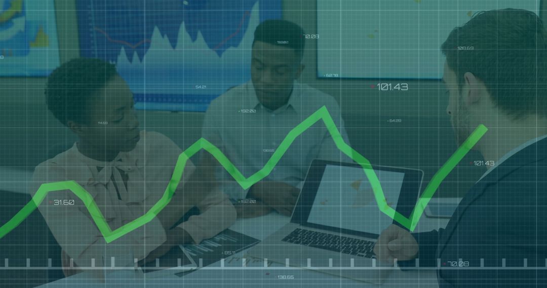 Financial Data Analysis in Professional Business Meeting