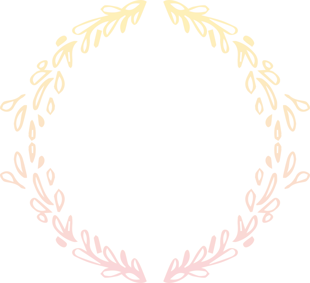 Transparent Pastel Round Frame with Copy Space - Vector PNG