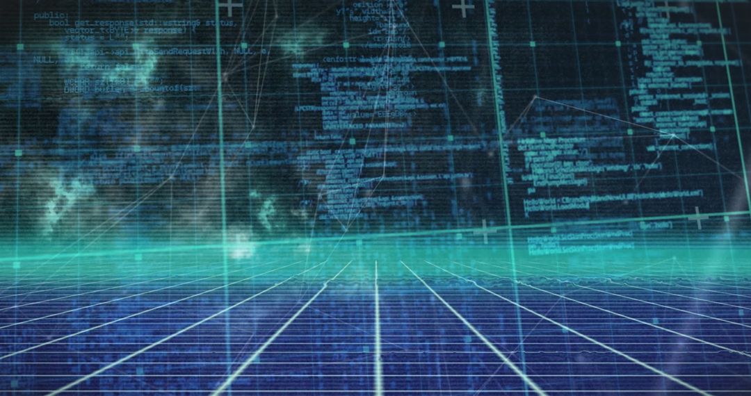 Abstract Digital Light Trails Depicting Global Technological Connections