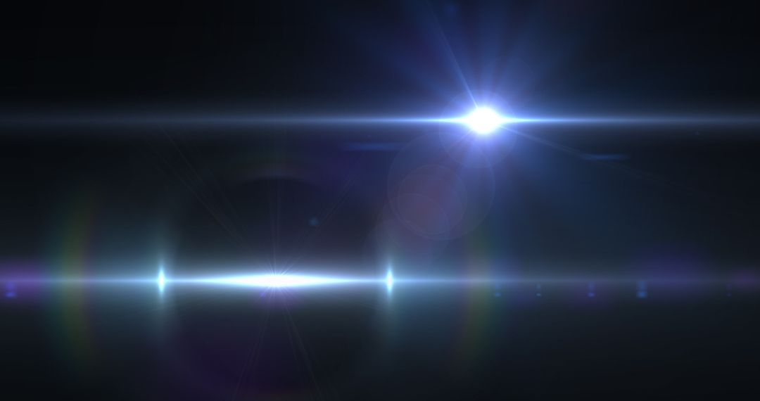 Abstract Blue Glowing Light on Dark Background