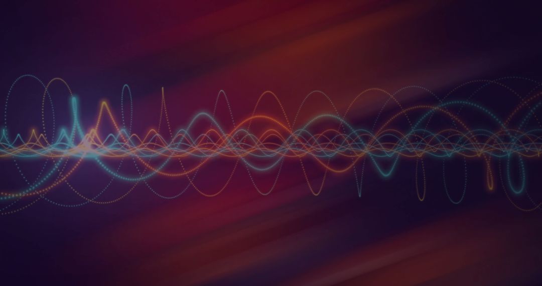 Abstract Vibrant Waves on Dramatic Gradient Backdrop