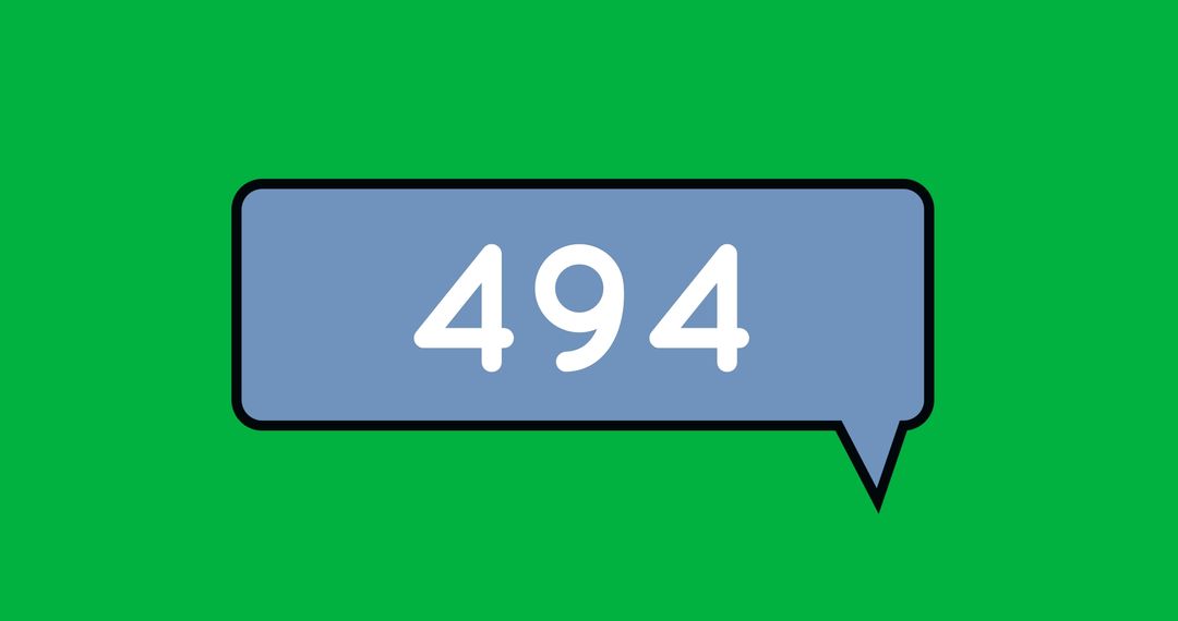 Number Counting in Chat Bubble on Green Screen