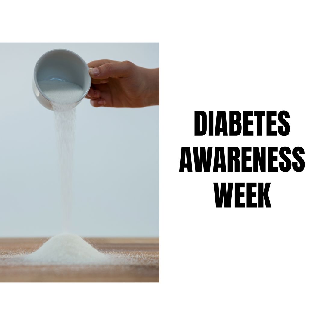 Diabetes Awareness Week Poster with Sugar Pouring Visual - Download Free Stock Templates Pikwizard.com