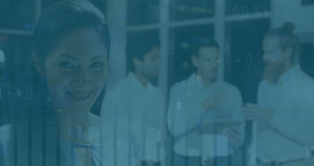 Team Analyzing Business Data Over Digital Interface