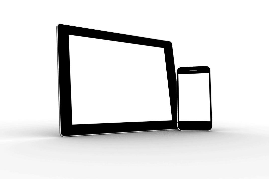 Transparent Background Tablet and Smartphone Concept