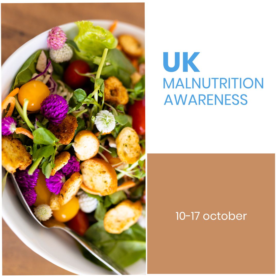 Nutritious Salad Highlighting UK Malnutrition Awareness Week Concept