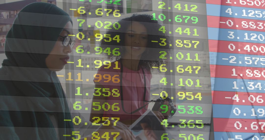 Financial Analysts Collaborating on Data Analysis