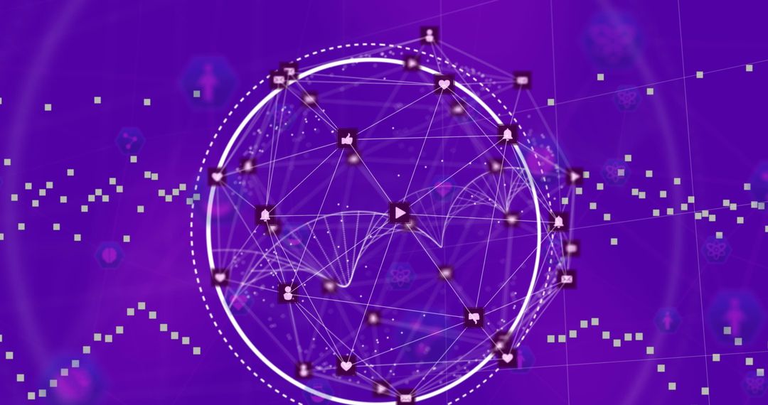 Futuristic Network Design Over DNA Strand Graphic