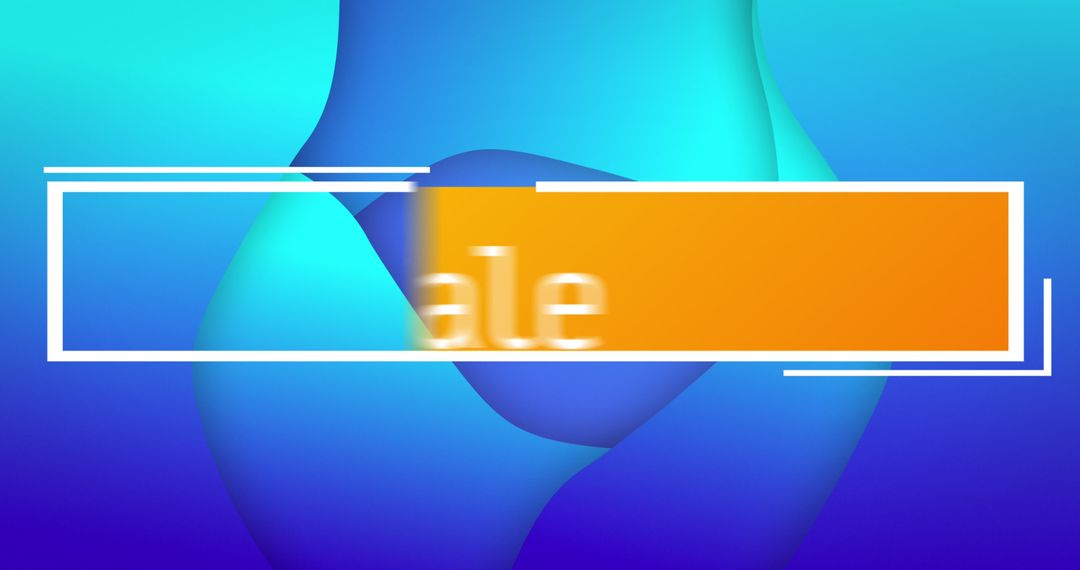 Dynamic Flash Sale Banner with Abstract Shapes on Blue Background