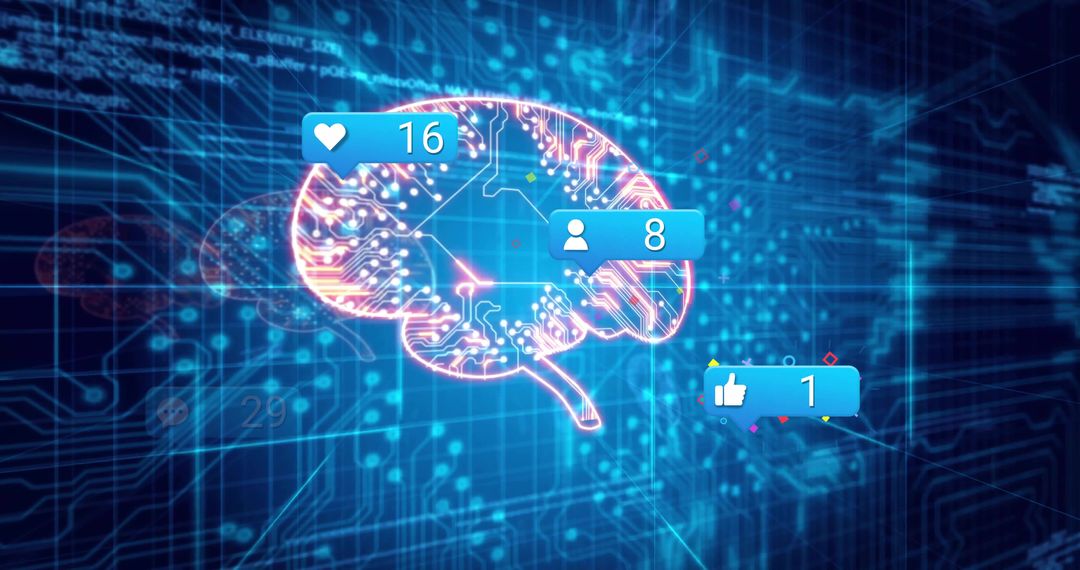 Futuristic Brain Interface with Social Media Integration