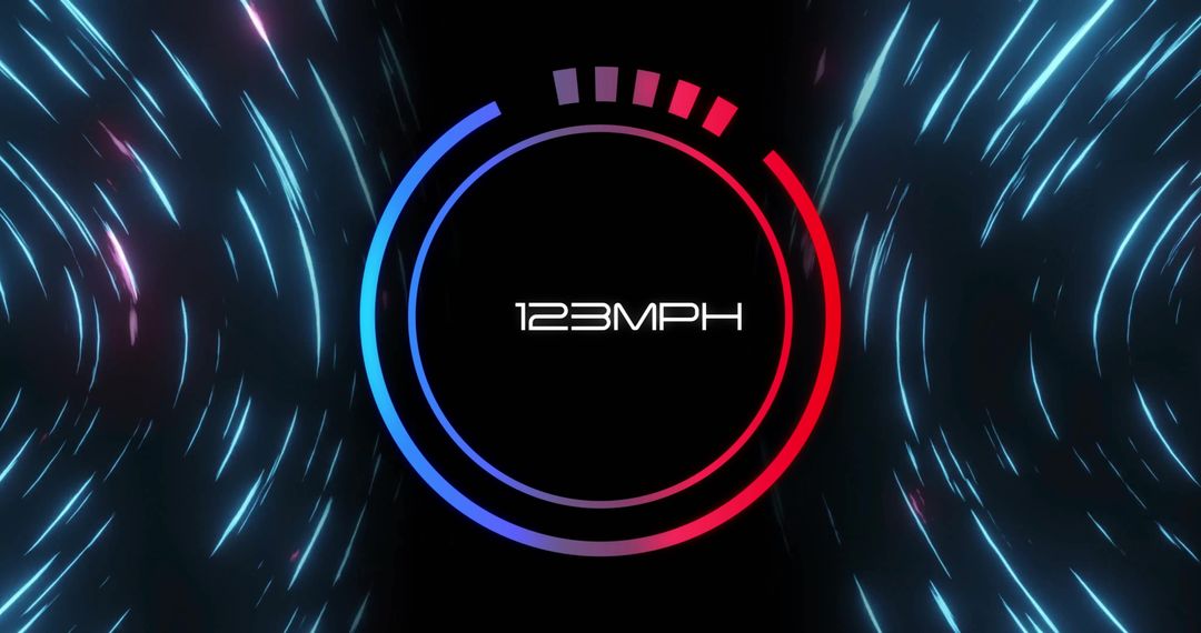 Dynamic Speedometer Overlay With Digital Light Trails