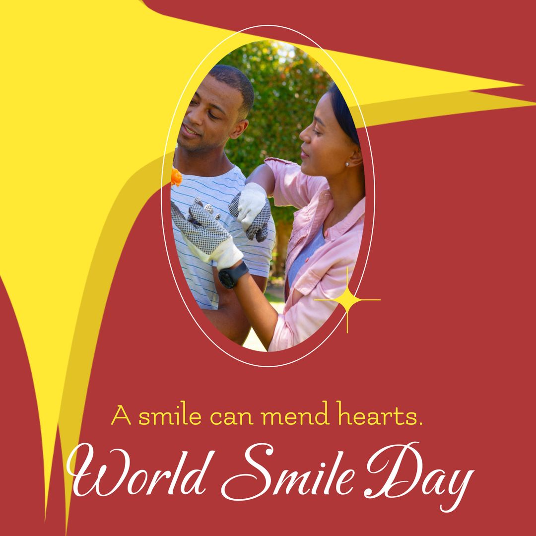 Celebrating World Smile Day with a Helping Hand and Smile - Download Free Stock Templates Pikwizard.com