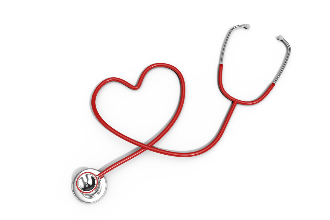 Transparent Red Stethoscope Forming Heart Shape on Black Background - Download Free Stock Images Pikwizard.com