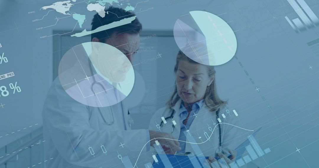 Doctors Analyzing Data with Digital Interface in Hospital