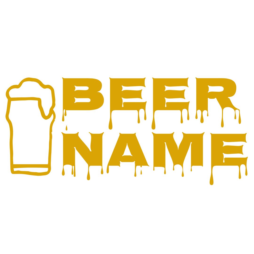 Customizable Beer Logo with Dripping Text Design