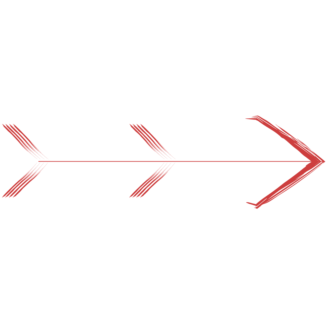 Red Double-Line Arrow on Transparent Background for Design Use