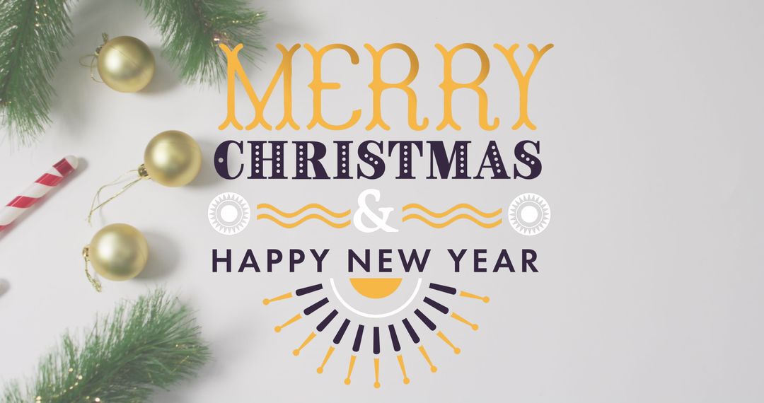 Festive Christmas and New Year Greeting Design