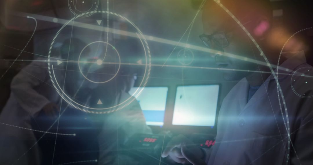 Innovative Technology Concept with Global Connections Overlay