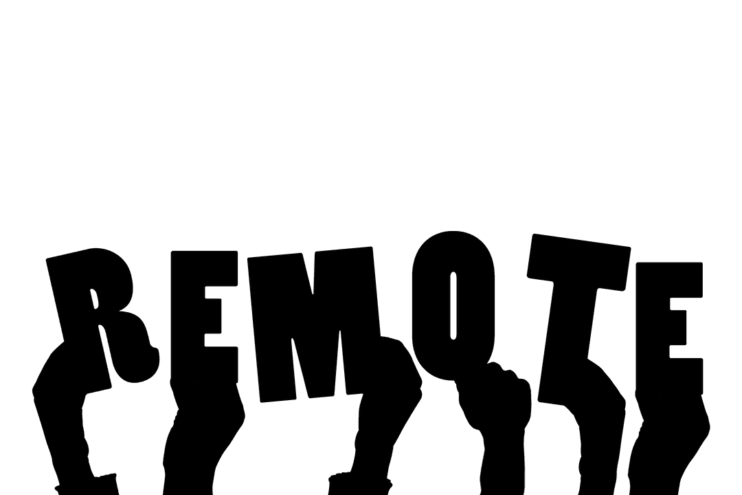 Transparent Silhouette of Hands Holding Remote with Text Bubble