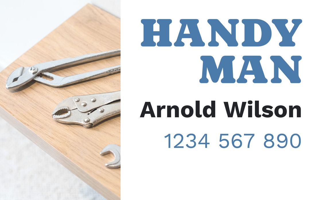 Handyman Service Advertisement with Pliers on Wooden Board - Download Free Stock Templates Pikwizard.com