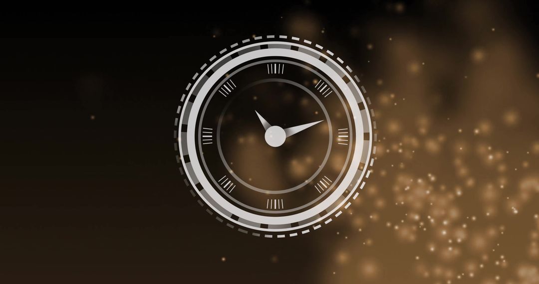 Futuristic Clock Visualization with Digital Elements