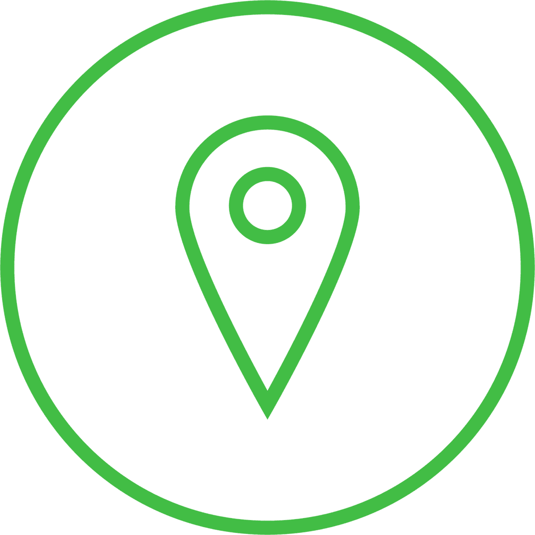 Green Location Pin Icon on Transparent Background Illustration