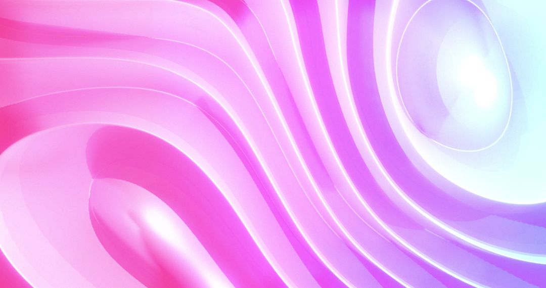 Pulsating Pink and White Abstract 3D Wave Pattern