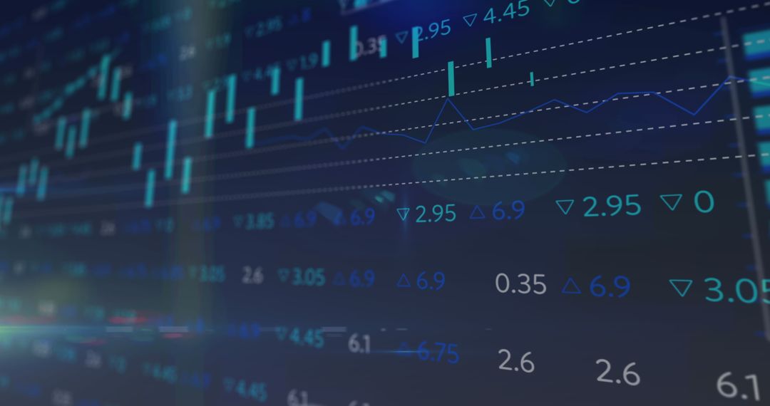 Abstract Stock Market Chart with Financial Data