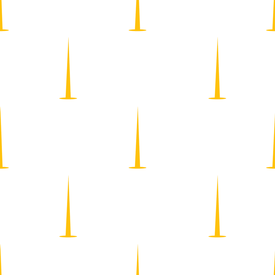 Yellow Nail Pattern Seamless Transparent Design Isolated