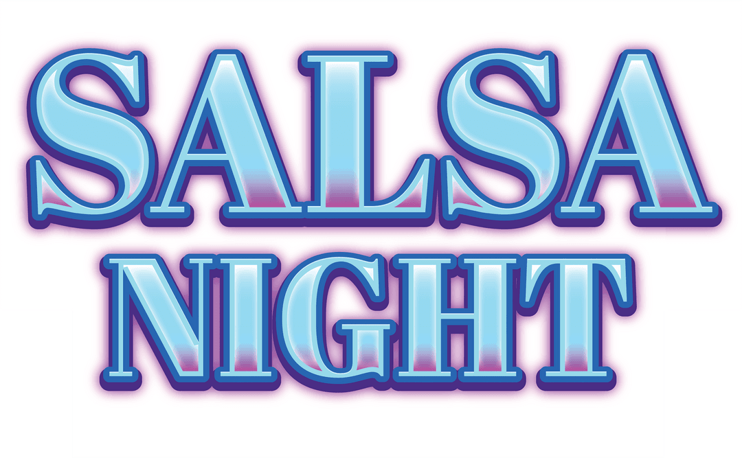 Salsa Night Text Illustration on Transparent Background