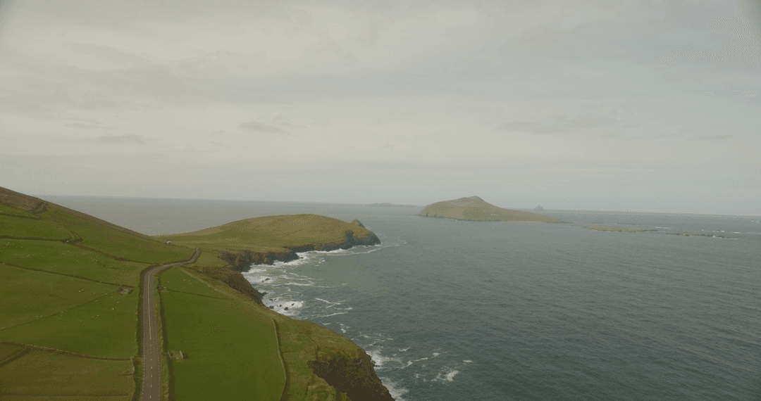 Transparent Coastal Cliffs Overlooking Vast Ocean Waters