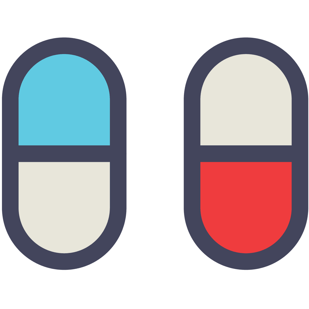 Colorful Transparent Pills Illustration Vector in Vector Style