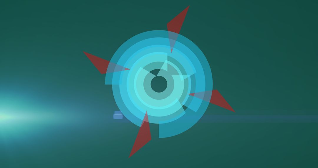 Futuristic Digital Interface Graphic in Geometric Design