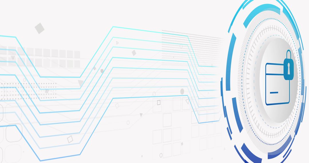 Digital Security Concept with Locked Credit Card Icon
