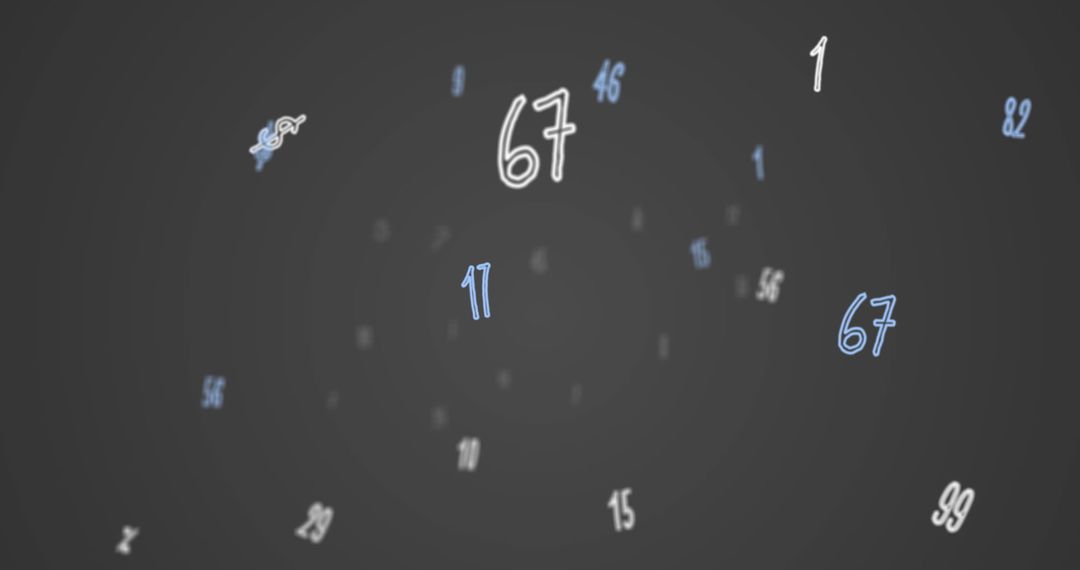 Dynamic Floating Numbers on Grey Background